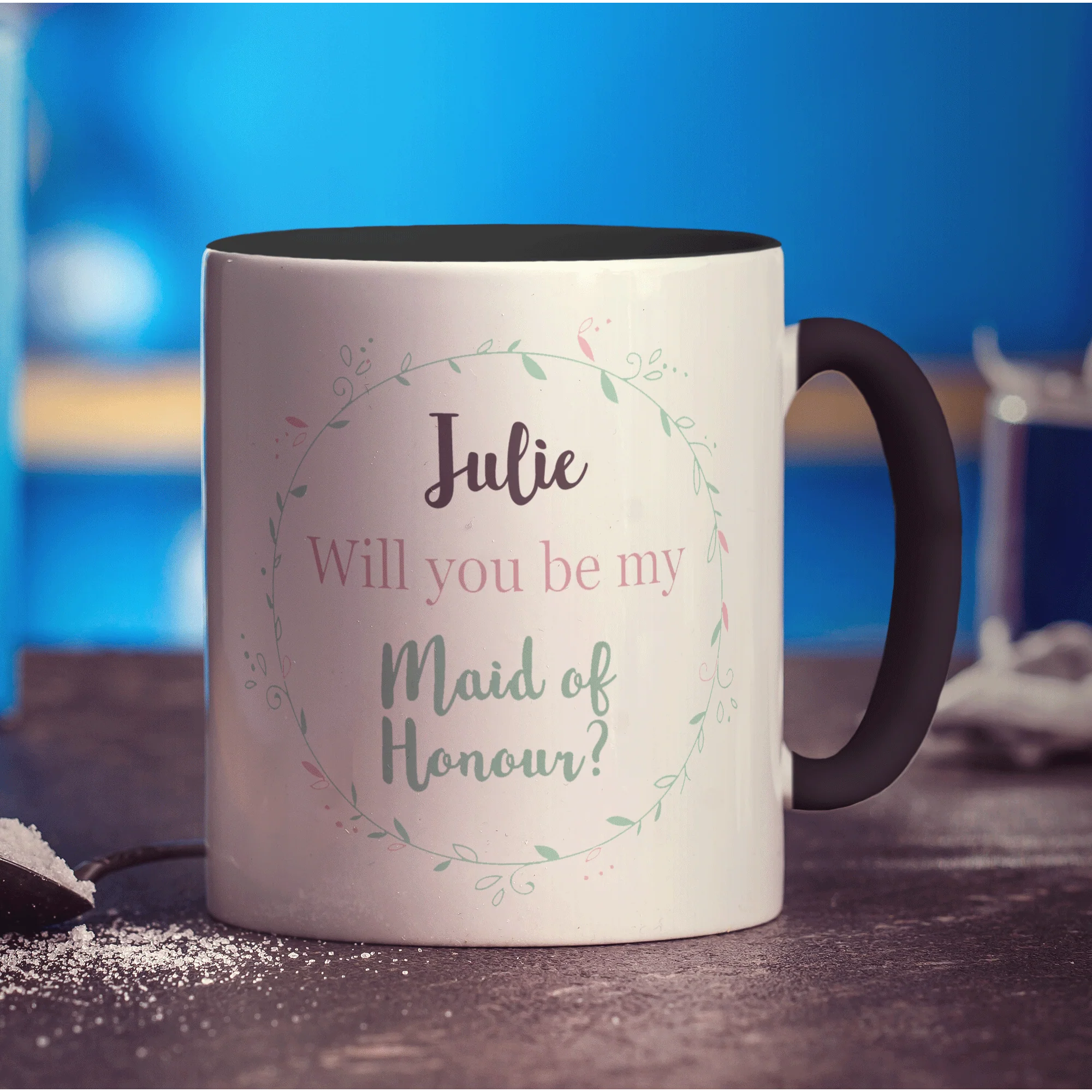 Will You Be My Maid of Honour Name Mug - Image 8