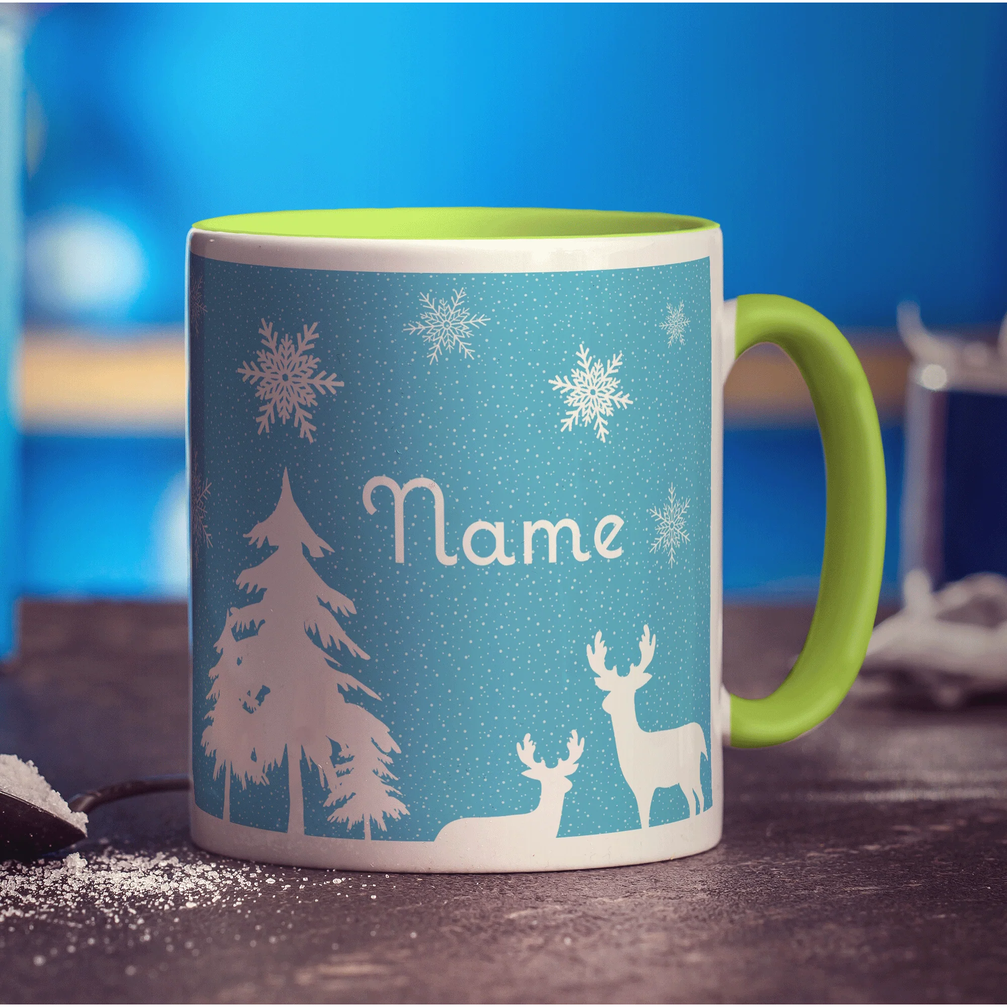 Winter Scene Name Mug - Image 4