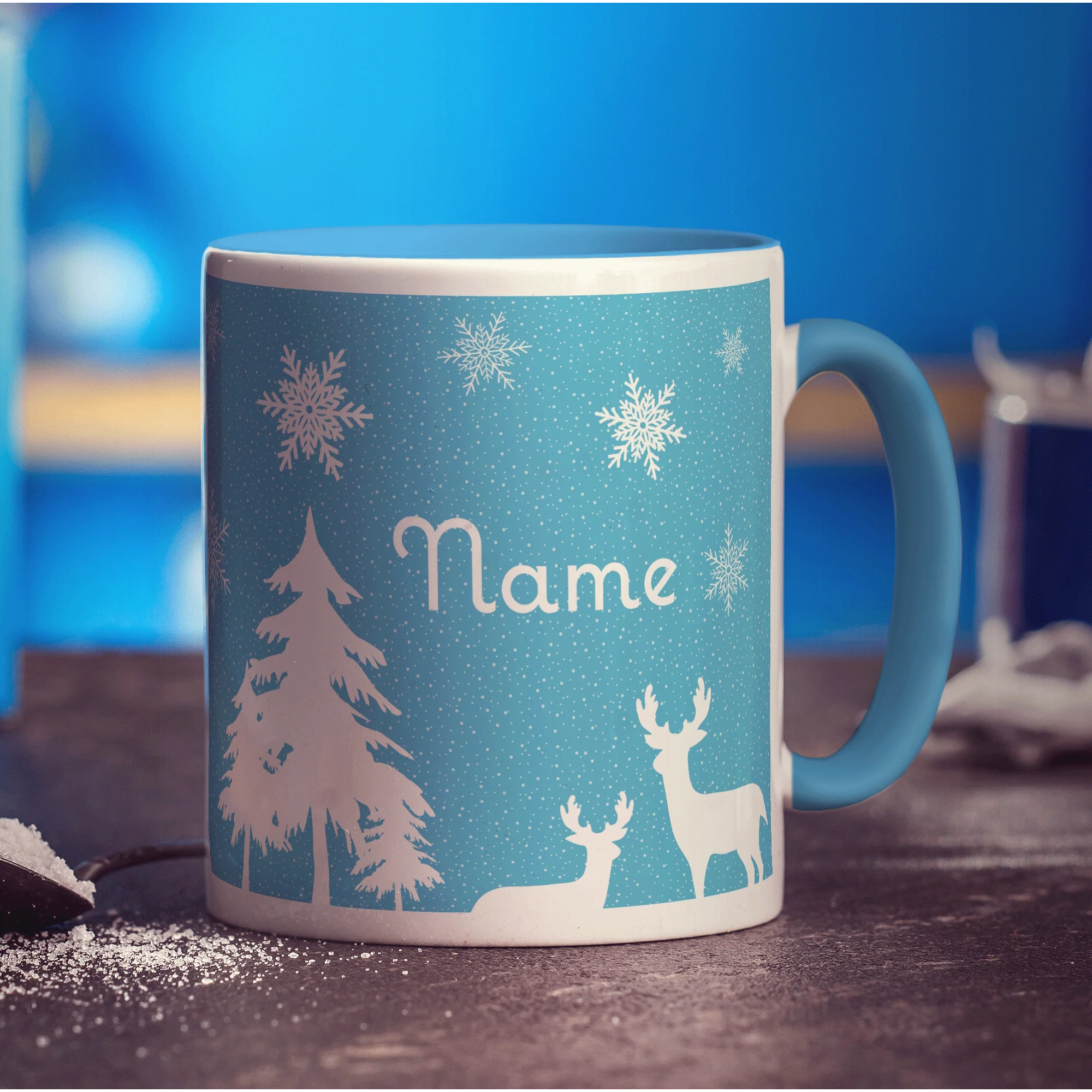 Winter Scene Name Mug - Image 5