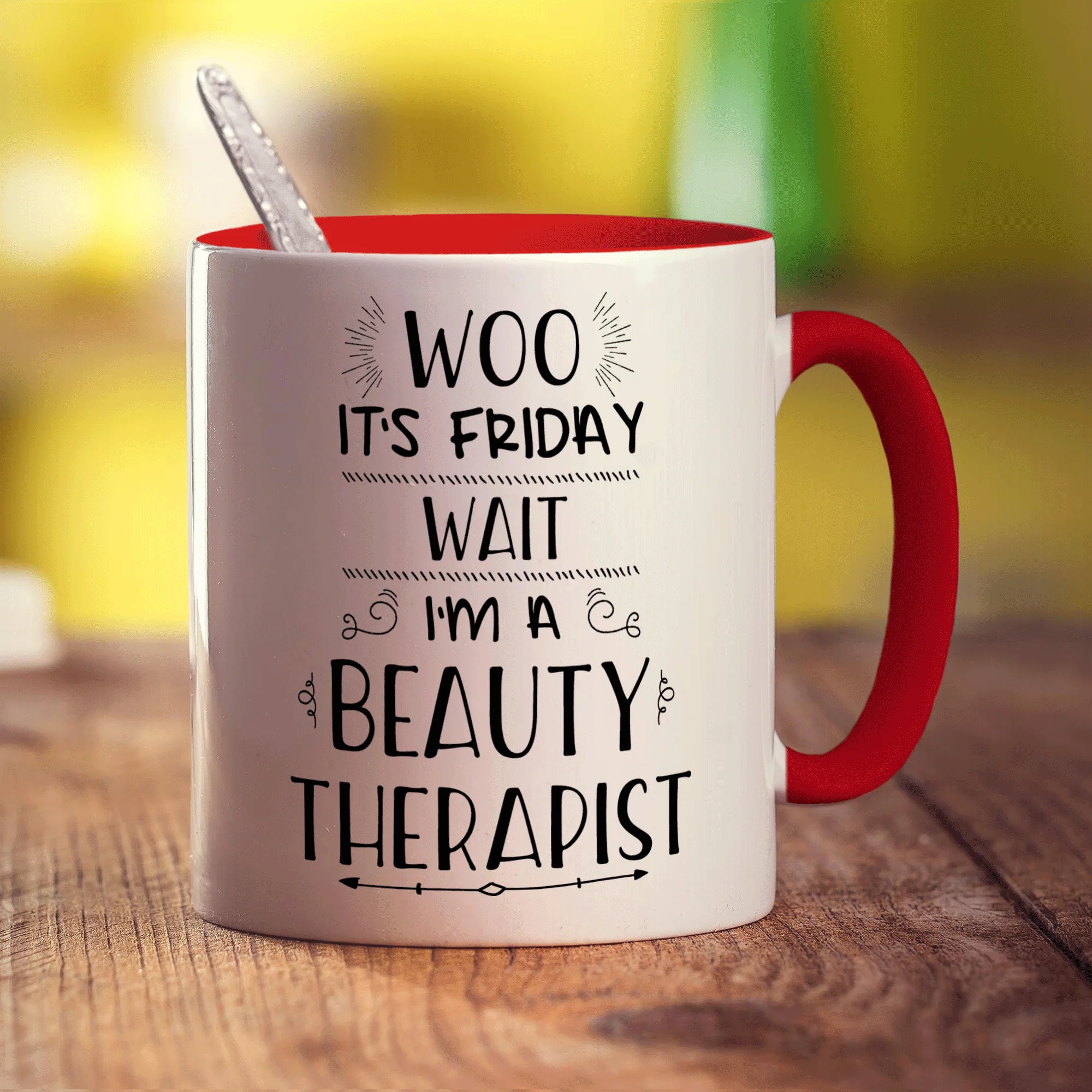 Woo It's Friday Wait I'm a Beauty Therapist Mug - Image 11