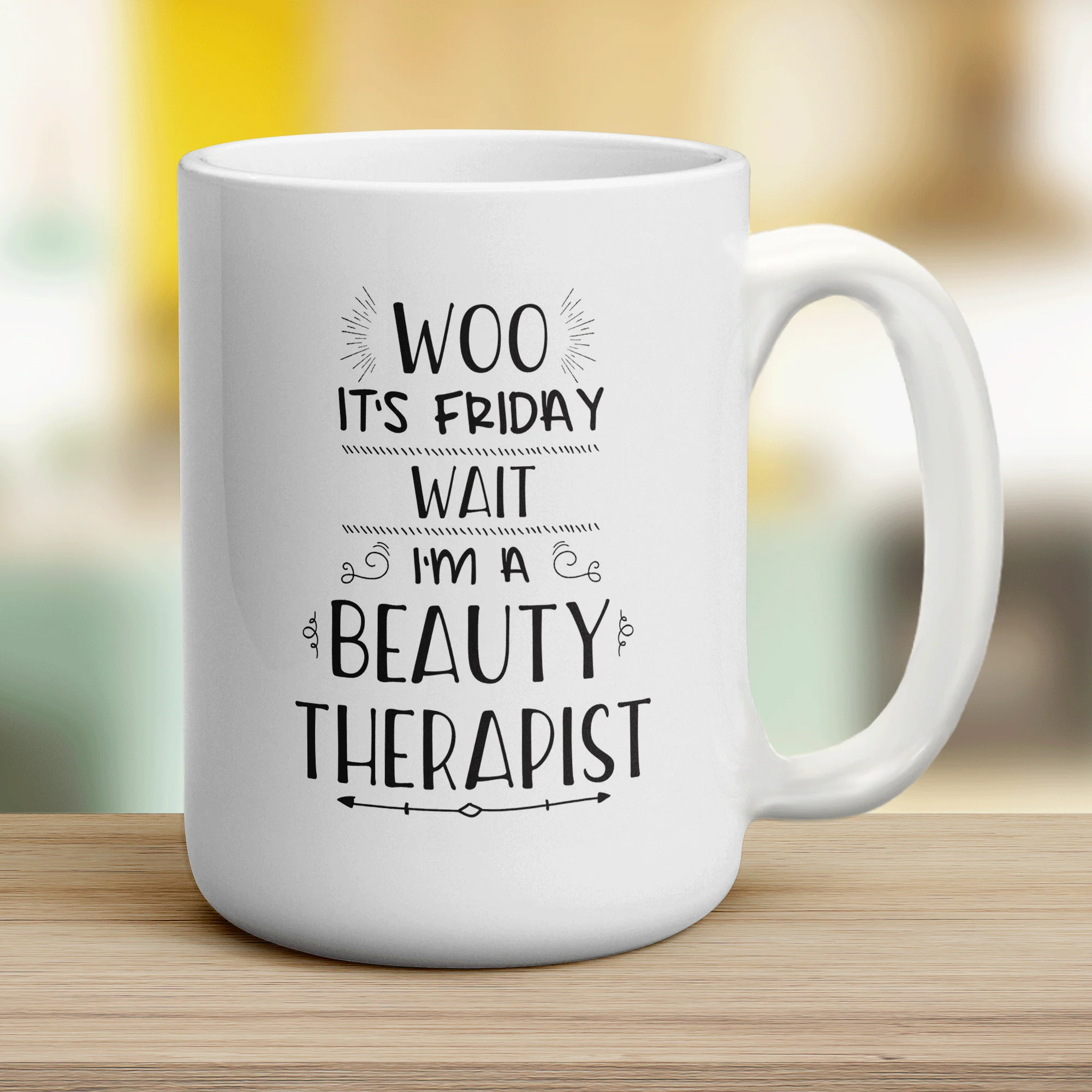 Woo It's Friday Wait I'm a Beauty Therapist Mug - Image 12