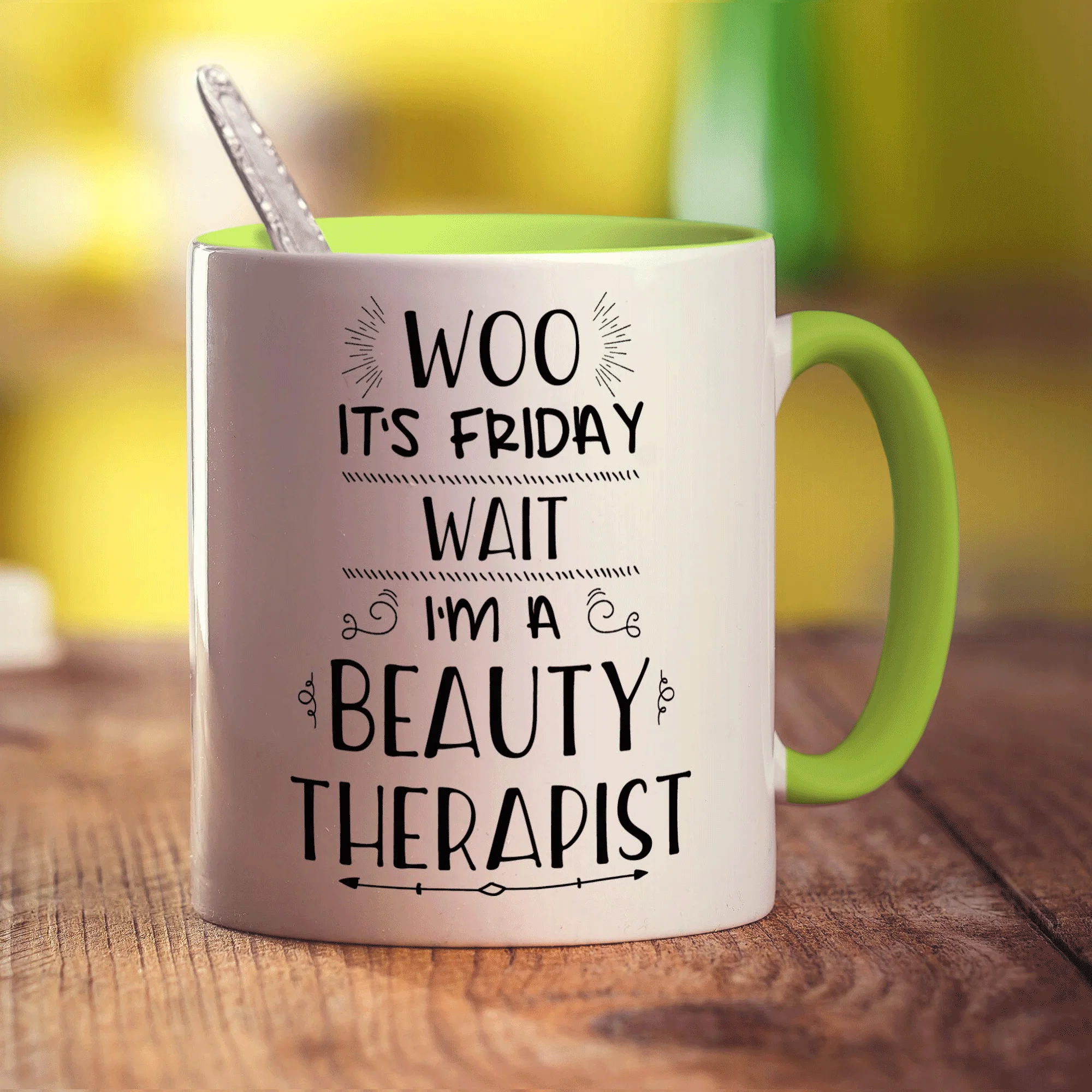 Woo It's Friday Wait I'm a Beauty Therapist Mug - Image 7