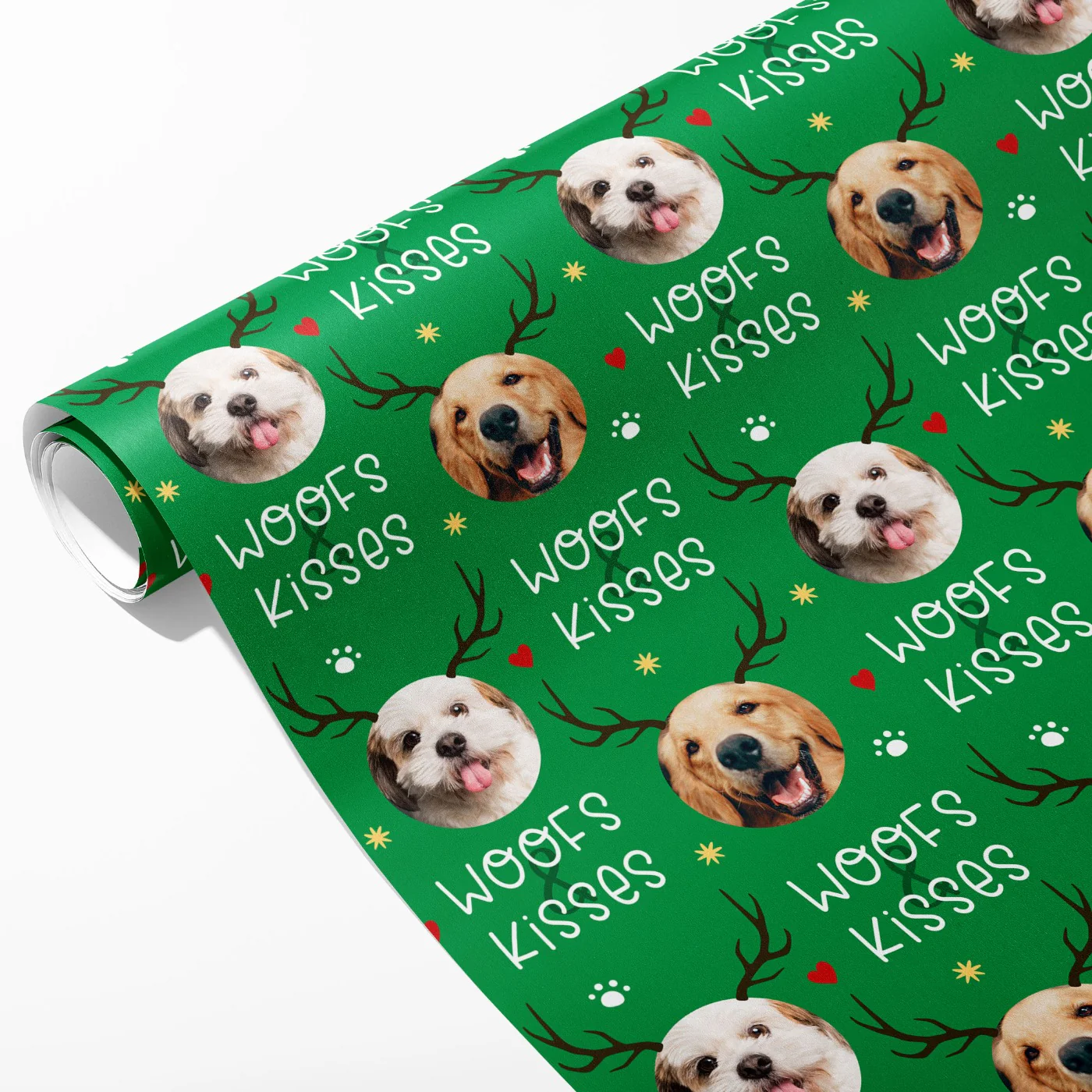 Woofs and Kisses Christmas Wrapping Paper - Image 2