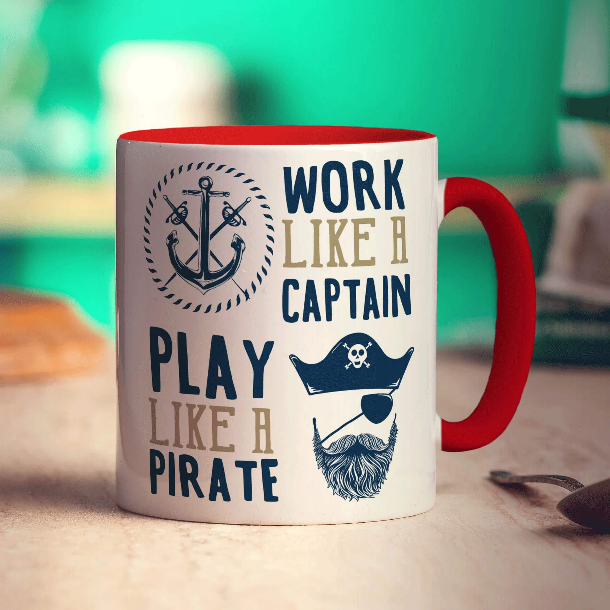 Work Like a Captain, Play Like a Pirate Mug - Image 11