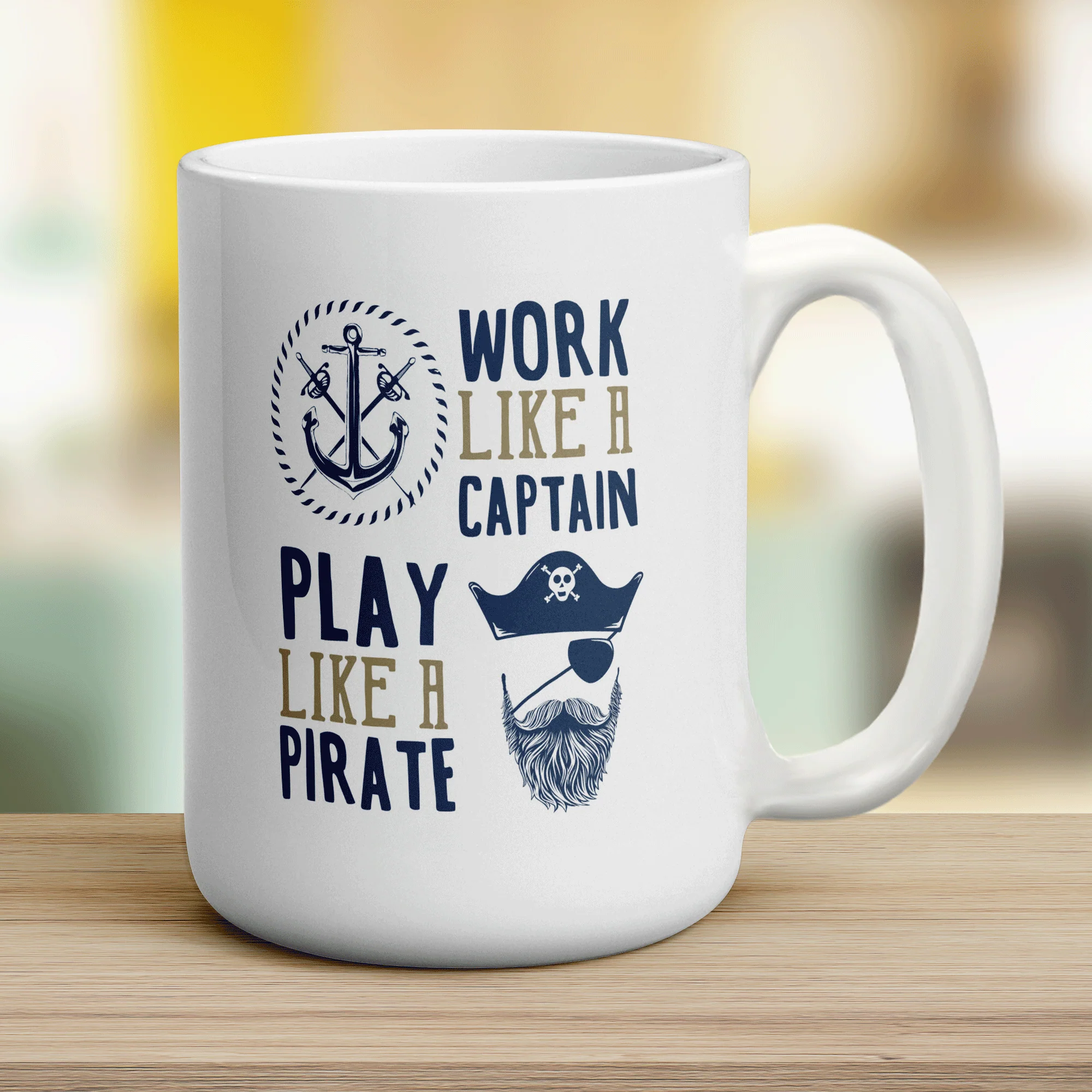 Work Like a Captain, Play Like a Pirate Mug - Image 12