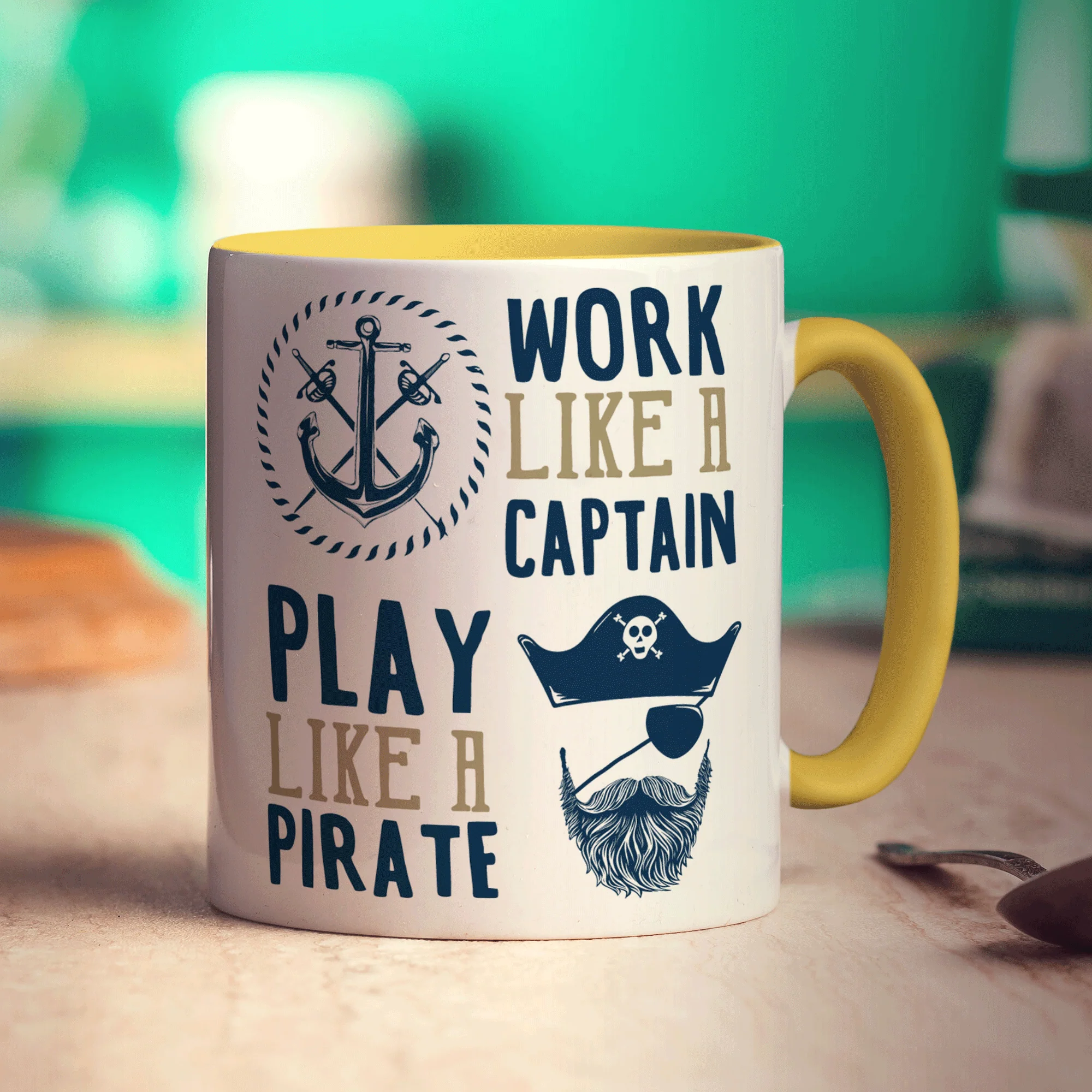 Work Like a Captain, Play Like a Pirate Mug - Image 5