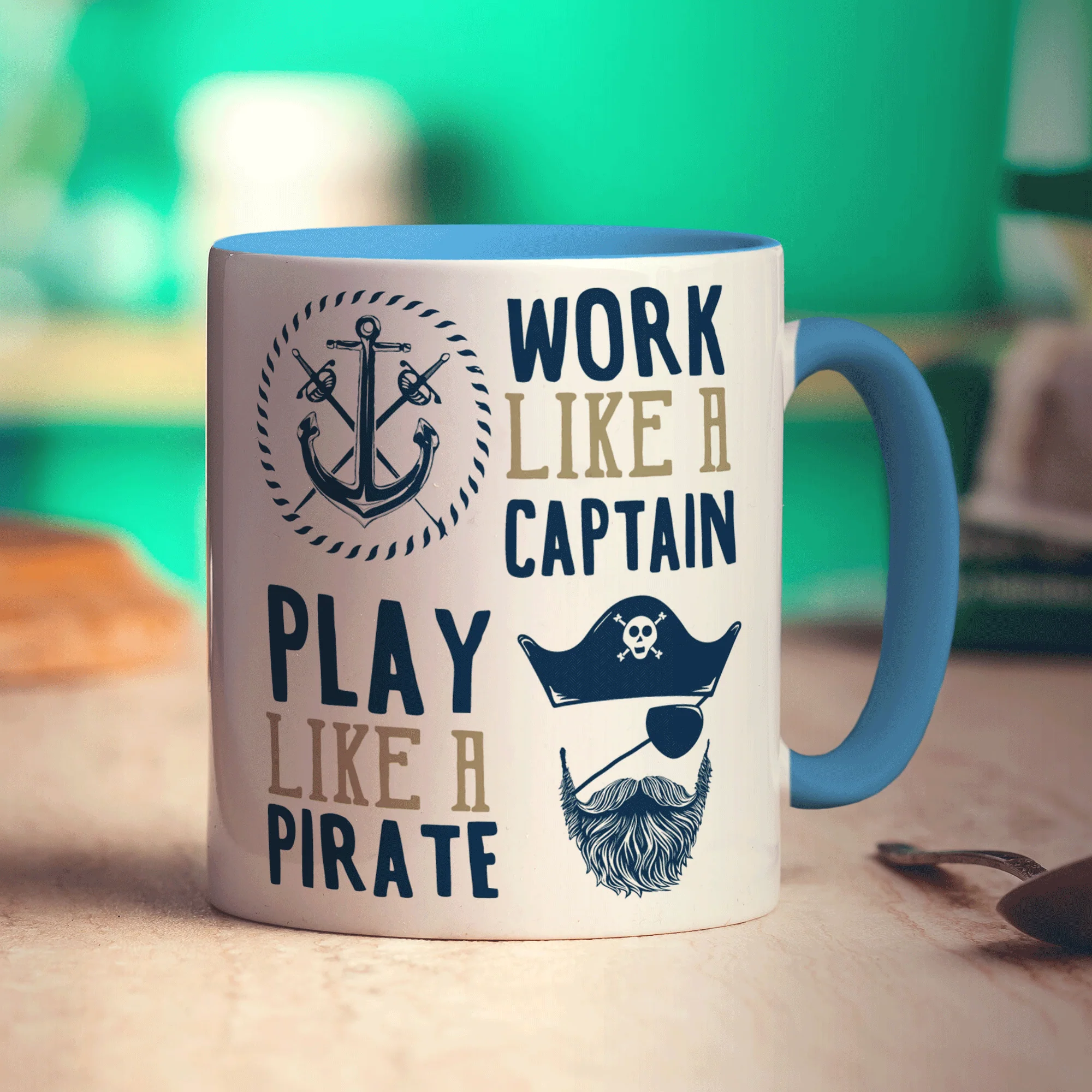 Work Like a Captain, Play Like a Pirate Mug - Image 8