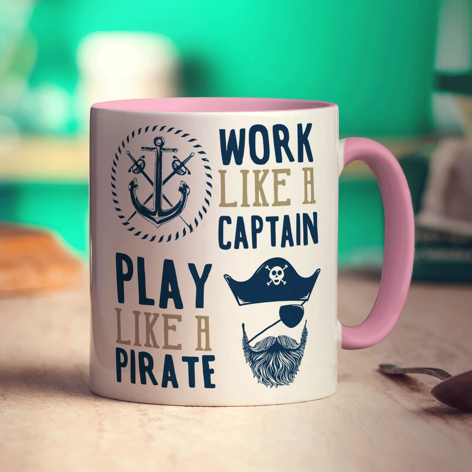 Work Like a Captain, Play Like a Pirate Mug - Image 9
