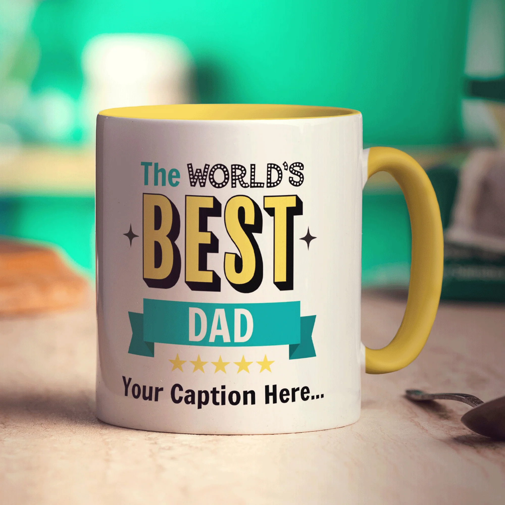 World's Best Dad with Caption and Photo Mug - Image 3
