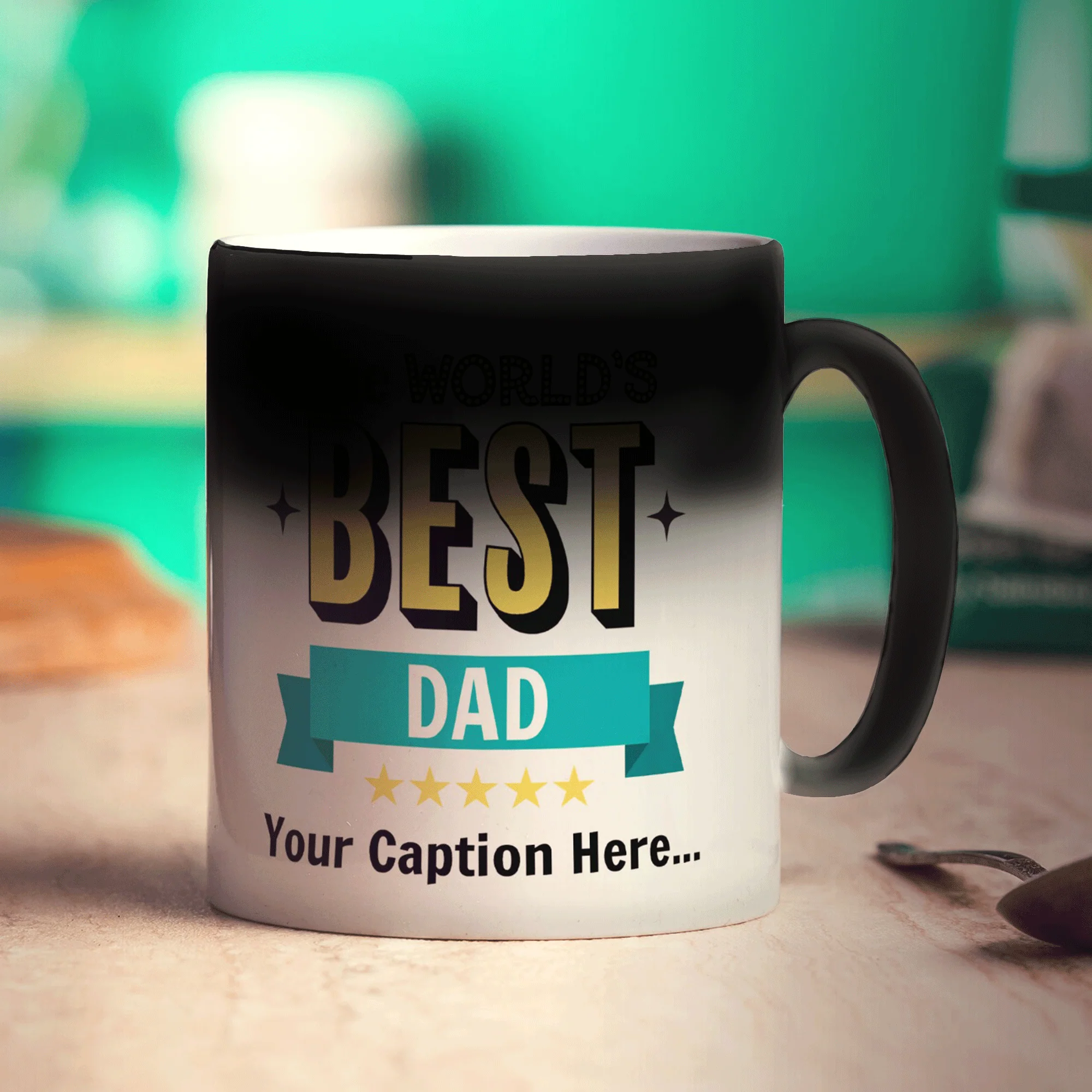 World's Best Dad with Caption and Photo Mug - Image 4