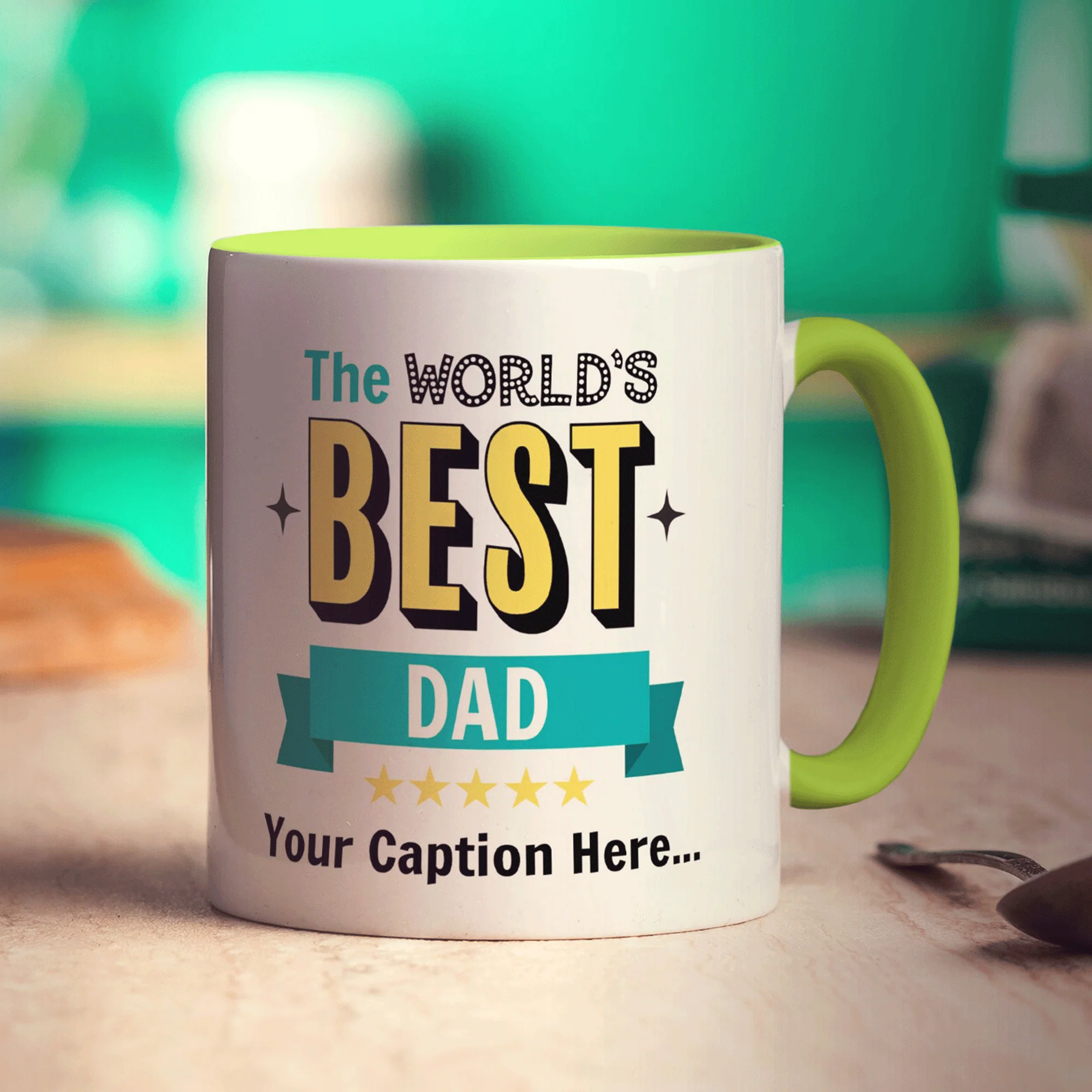 World's Best Dad with Caption and Photo Mug - Image 5