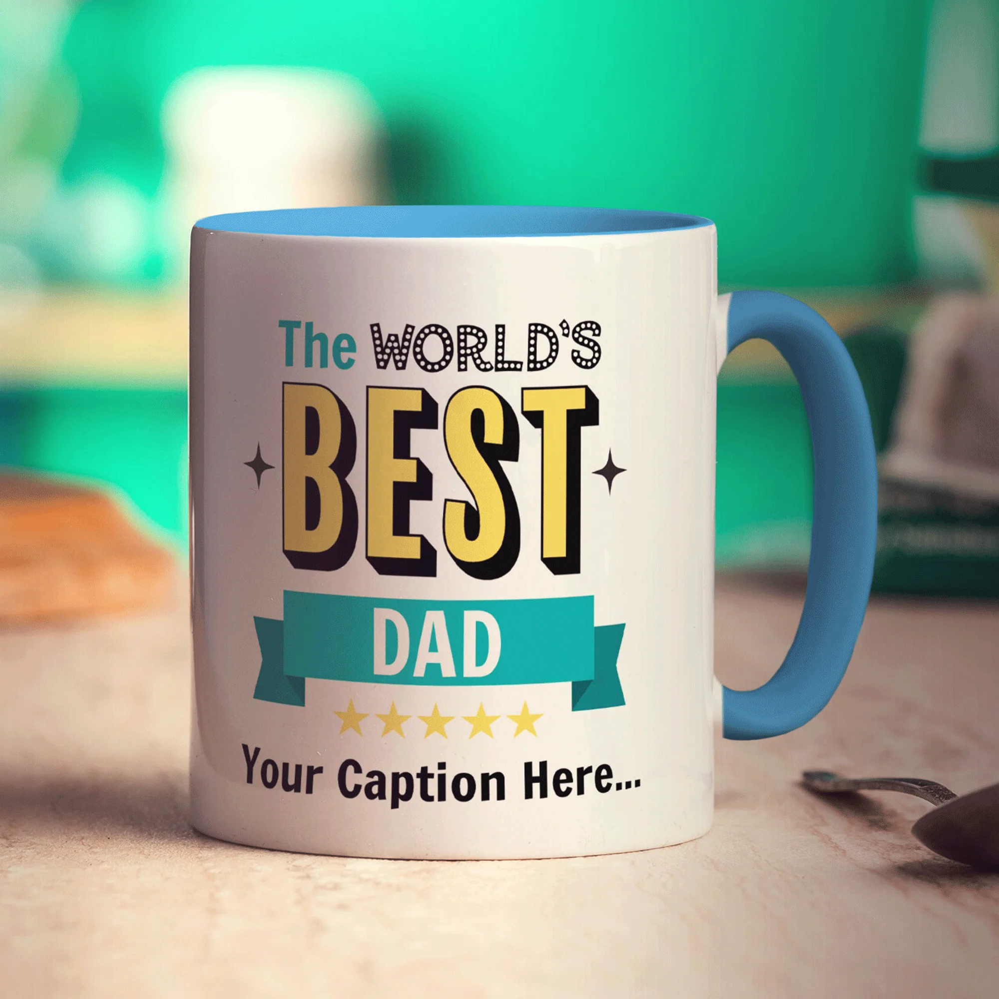 World's Best Dad with Caption and Photo Mug - Image 6