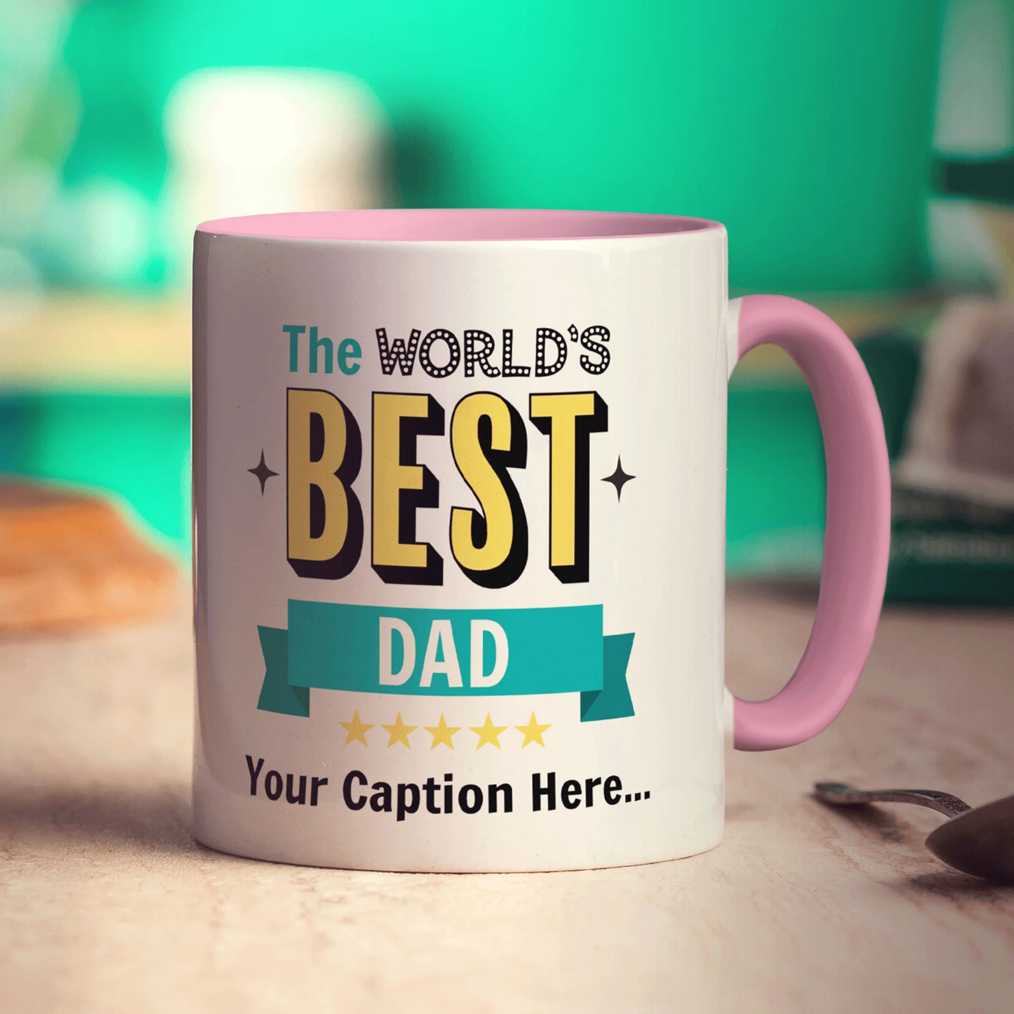 World's Best Dad with Caption and Photo Mug - Image 7