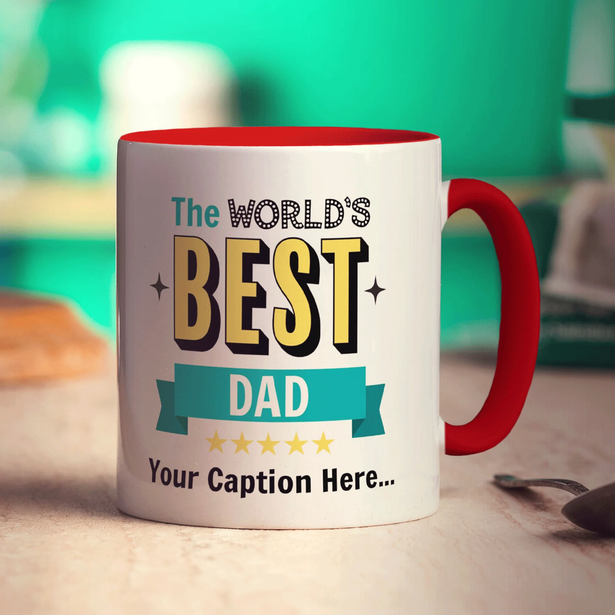 World's Best Dad with Caption and Photo Mug - Image 9