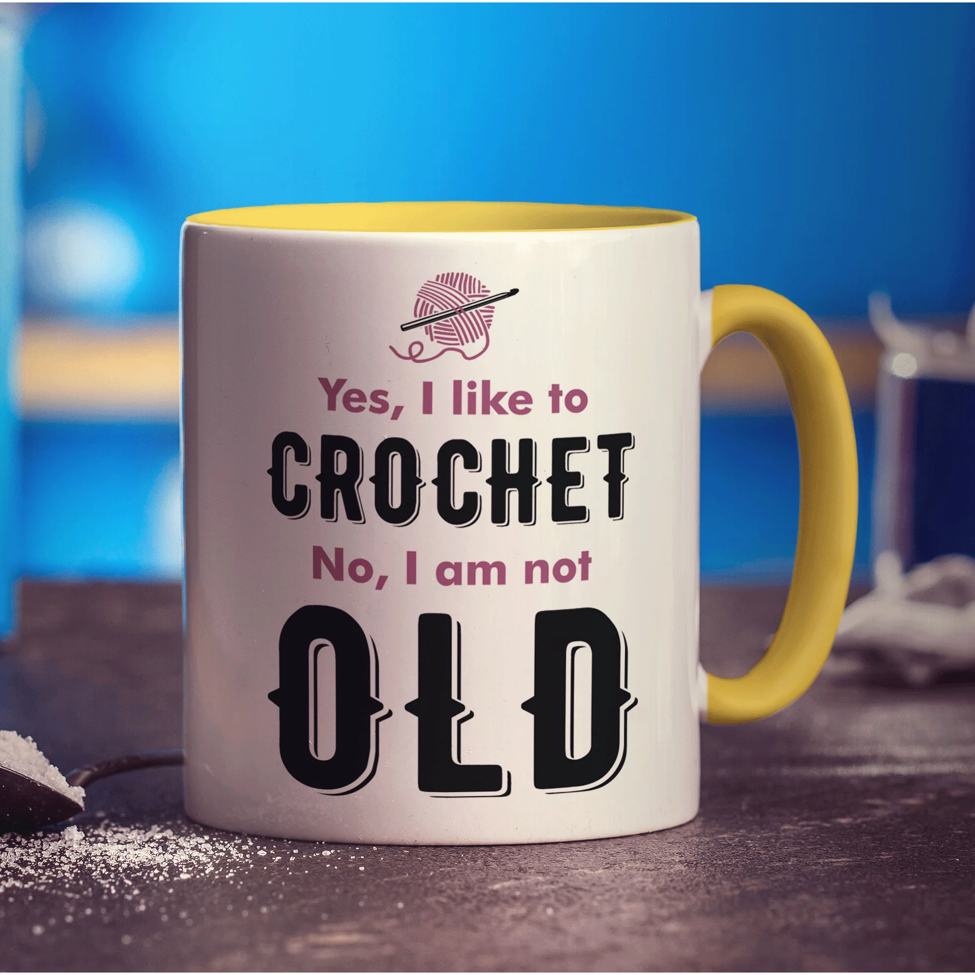 Yes, I Like to Crochet No, I am Not Old Mug - Image 5
