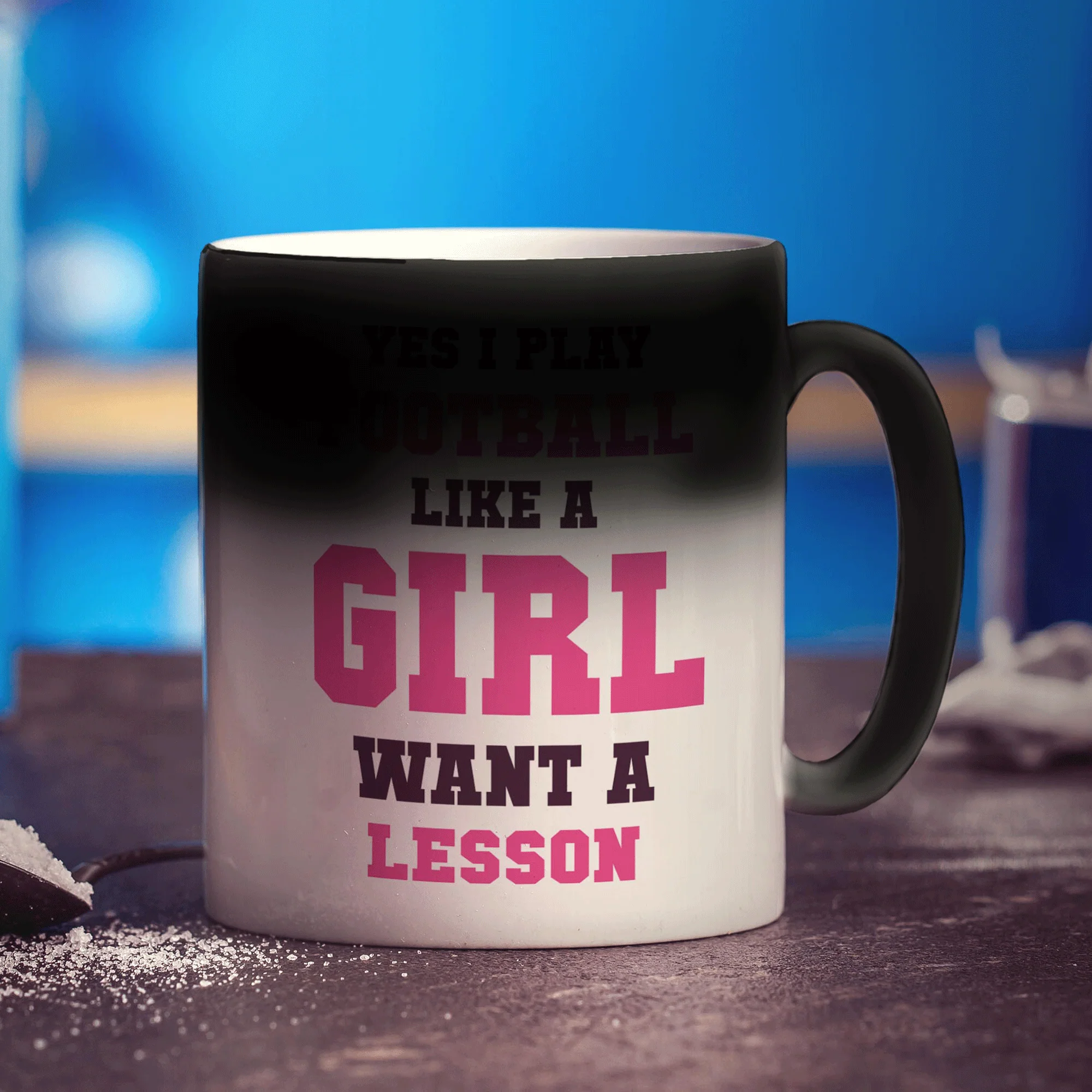 Yes I Play Football Like A Girl? ... Want A Lesson Mug - Image 6