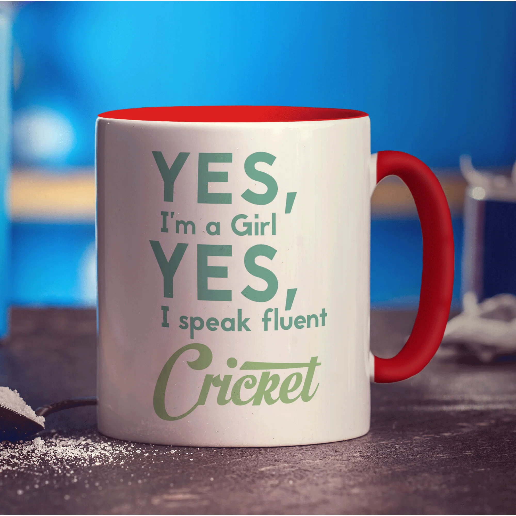 Yes, I'm a Girl Yes, I Speak Fluent Cricket Mug - Image 11
