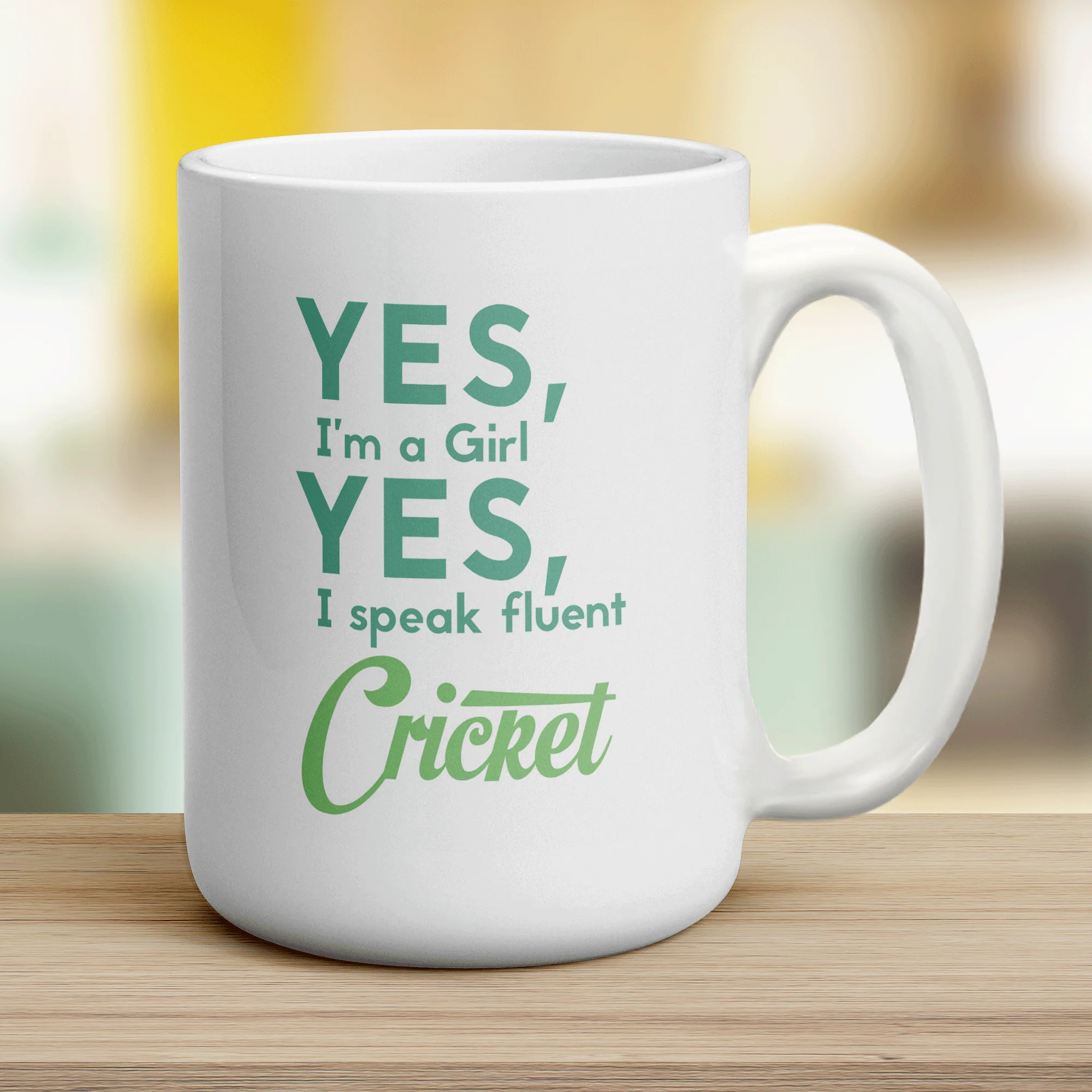 Yes, I'm a Girl Yes, I Speak Fluent Cricket Mug - Image 12