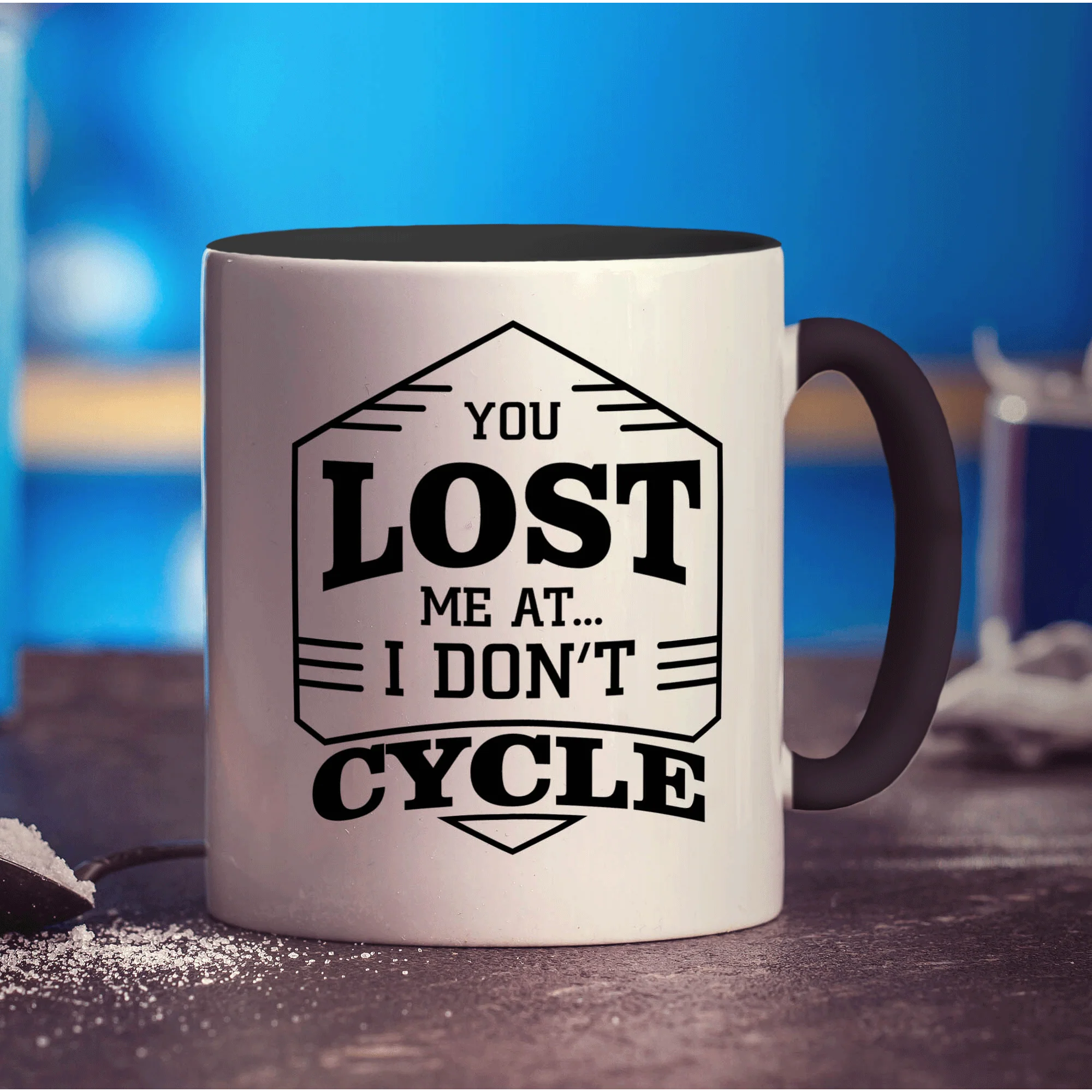 You Lost Me At I Don't Cycle Mug - Image 10