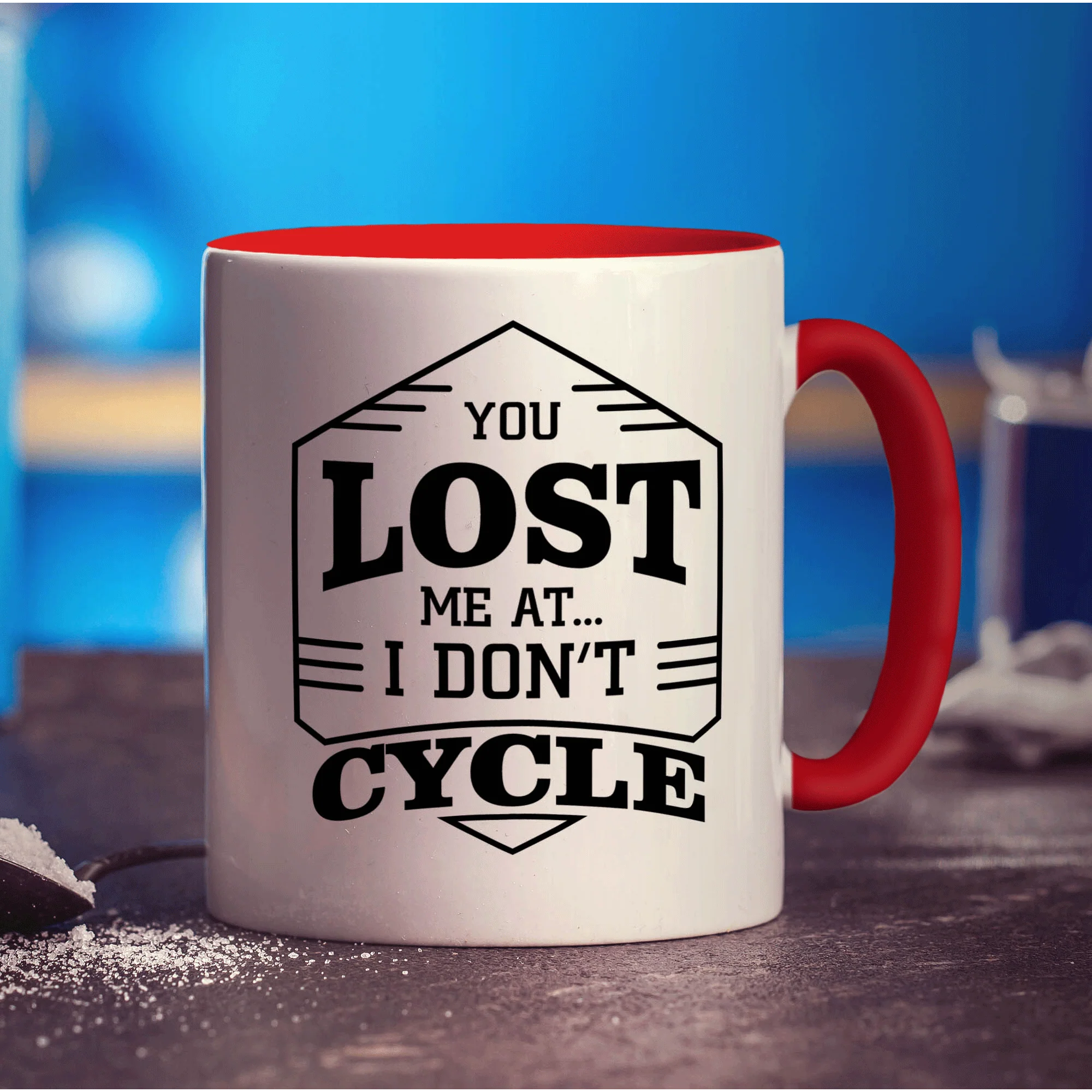 You Lost Me At I Don't Cycle Mug - Image 11