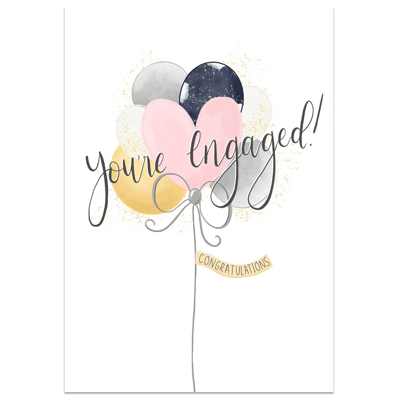 You're Engaged Balloons Card