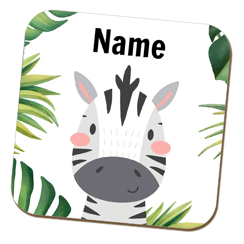 Zebra Name Coaster