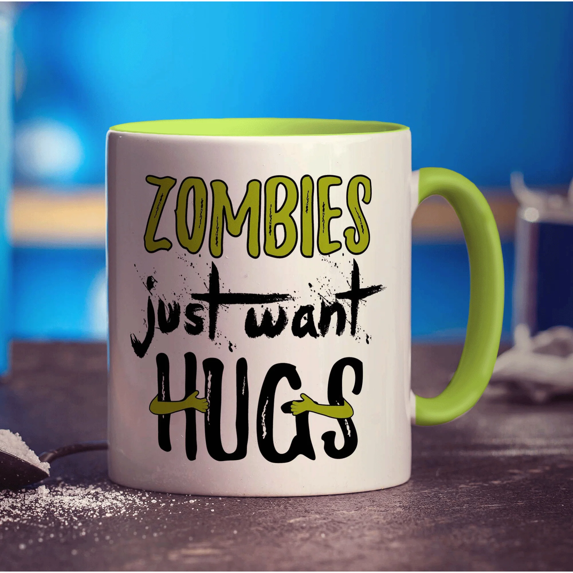 Zombies Just Want Hugs Mug - Image 7