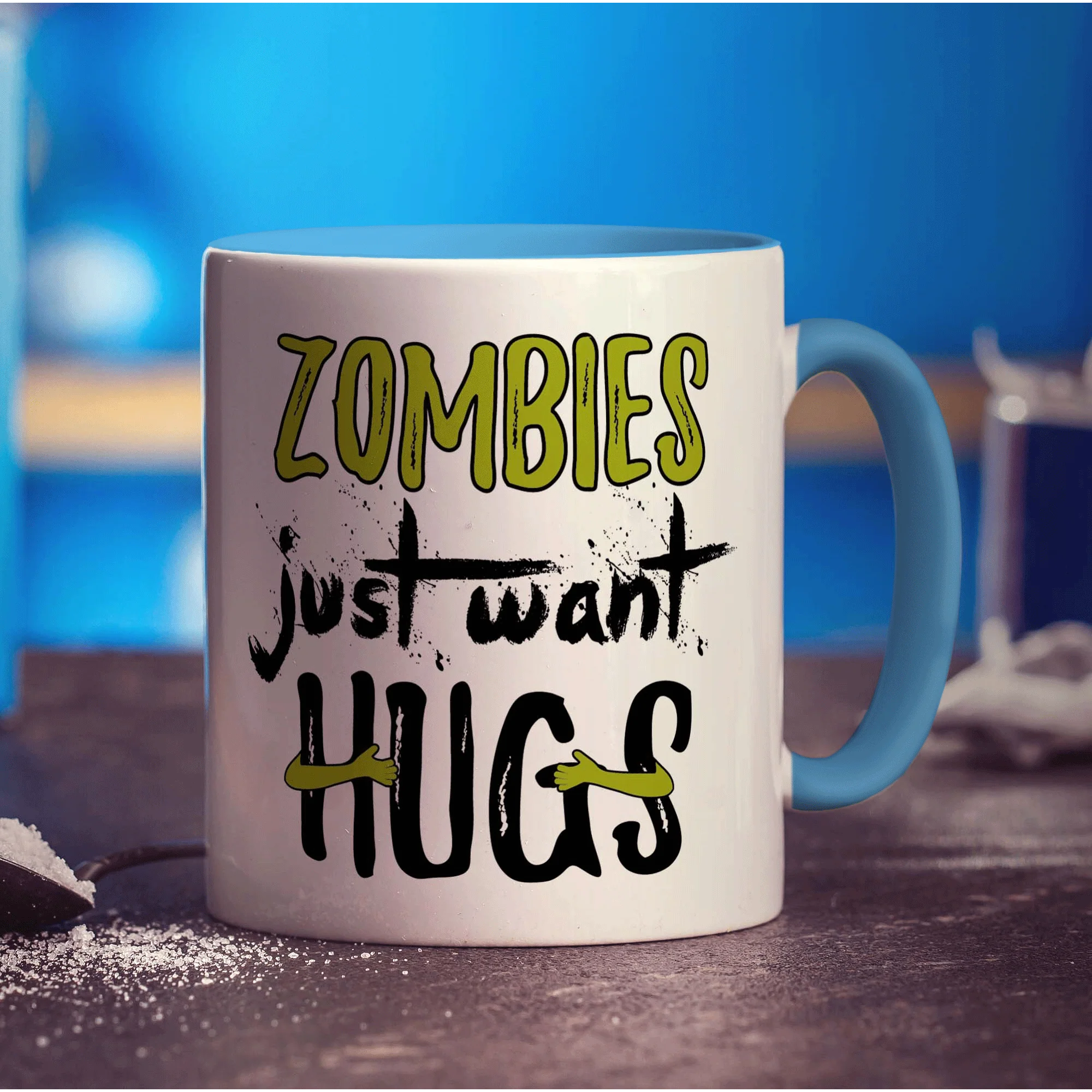Zombies Just Want Hugs Mug - Image 8